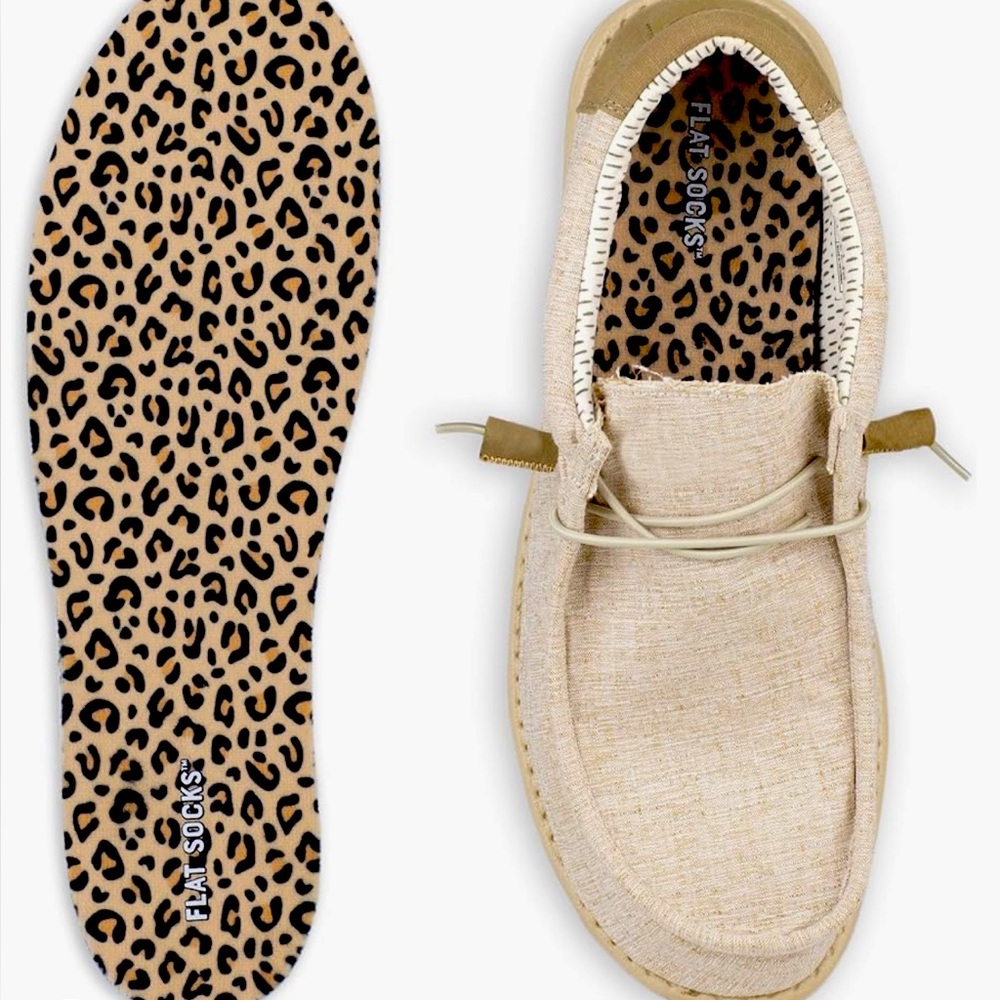 FLAT SOCKS leopard size L